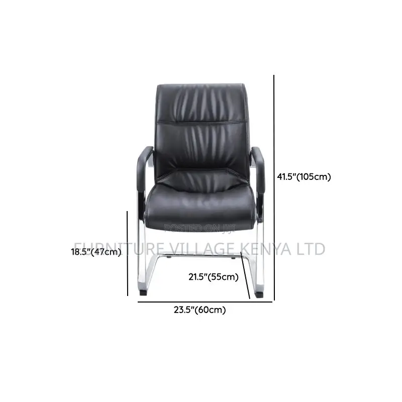 Office Chairs; Executive Imported Leather Visitor Seat