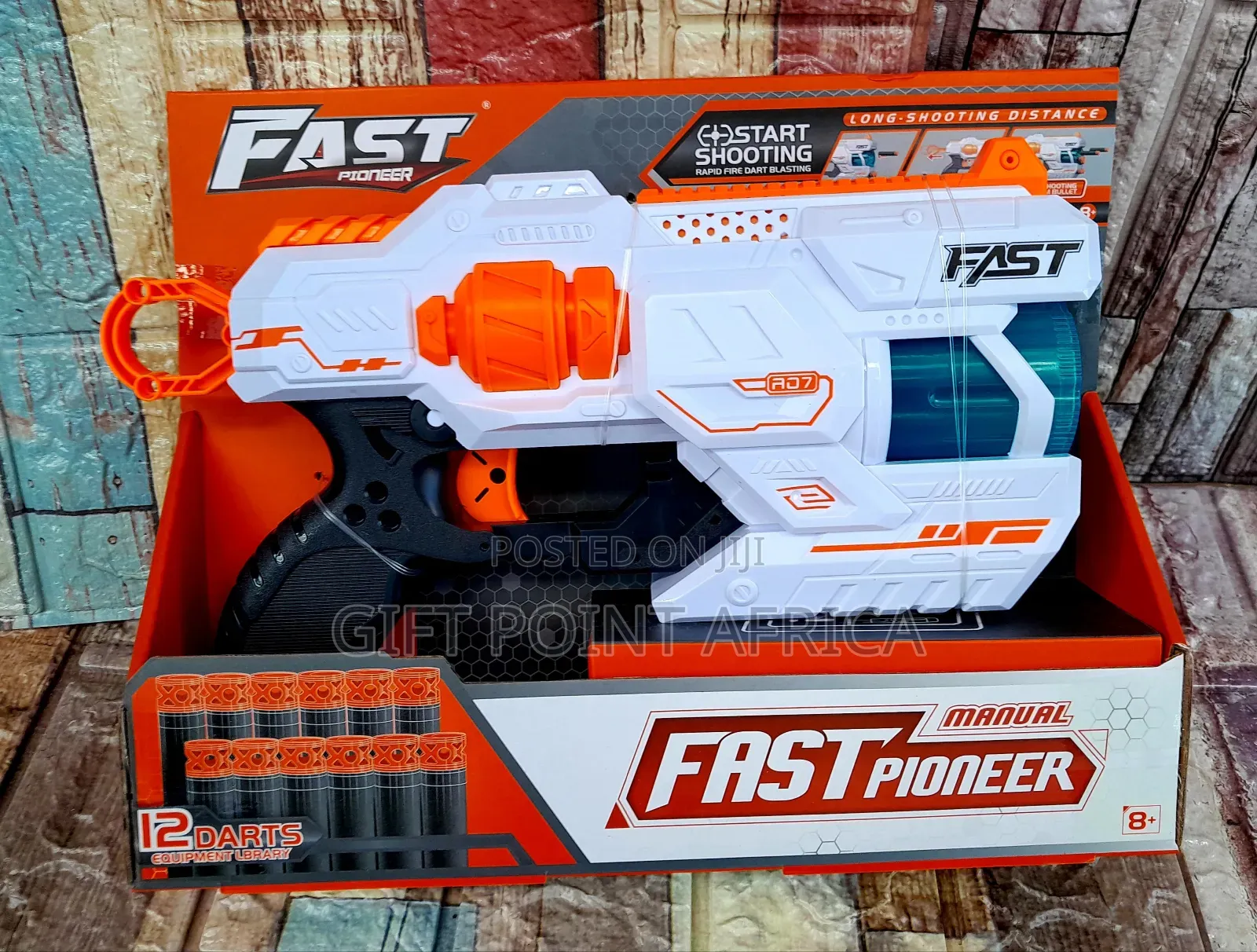 Nerf Gun for Kids With 12 Rubber Bullets