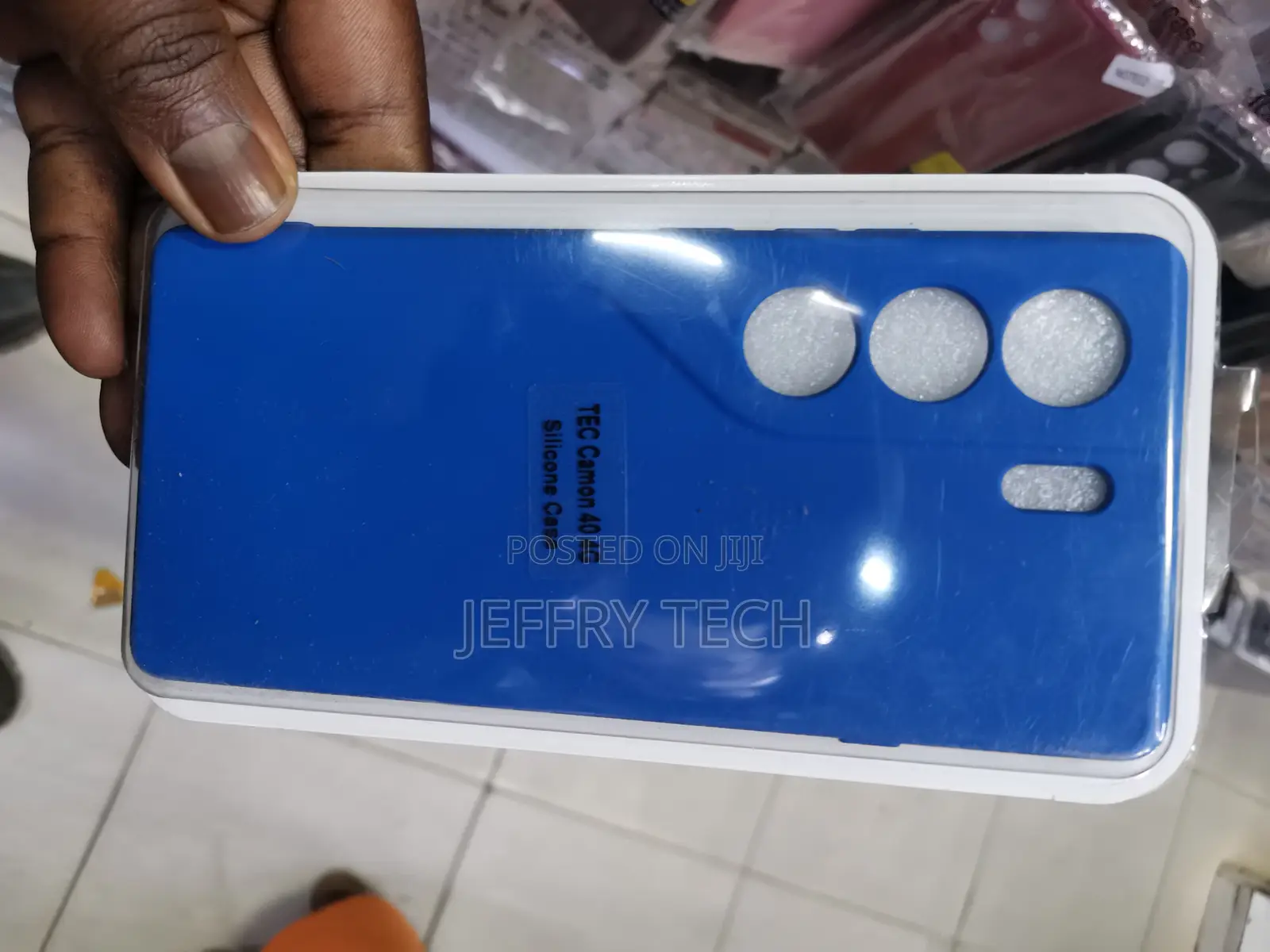 Back Cover for Tecno Camon 40 Pro 4g (Blue, Silicon)