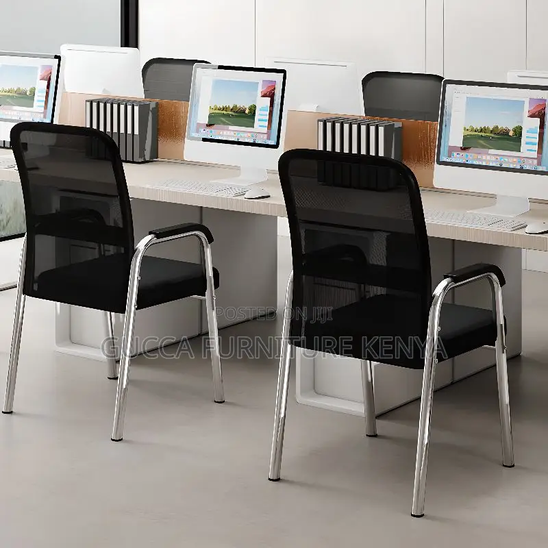 Office Chairs:Simple Task Chair With Back for Meeting Room