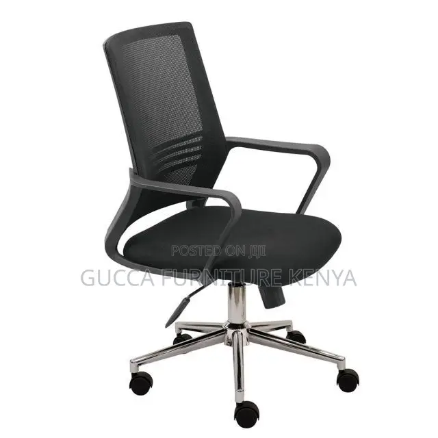 Office Chairs:Office Mesh Chair With Fixed Plastic Arms