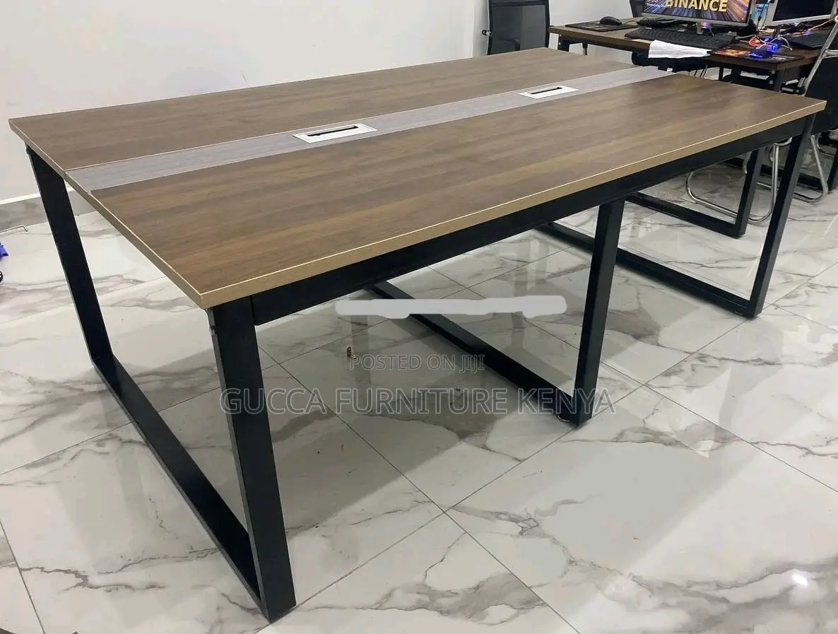 Boardroom Tables: Simple 2400mm Meeting Table Steel Frame