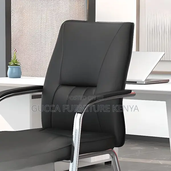 Office Chairs: Ergonomic Leather Boardroom Chair Fixed Arms