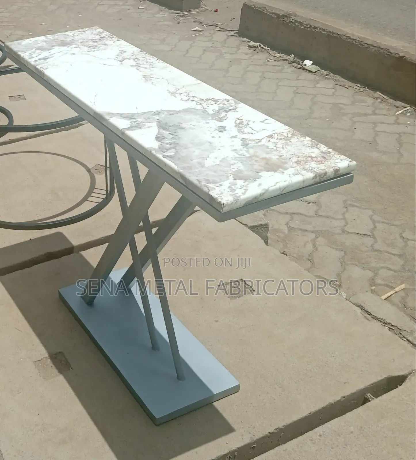 Modern Console Table With Gray Frame