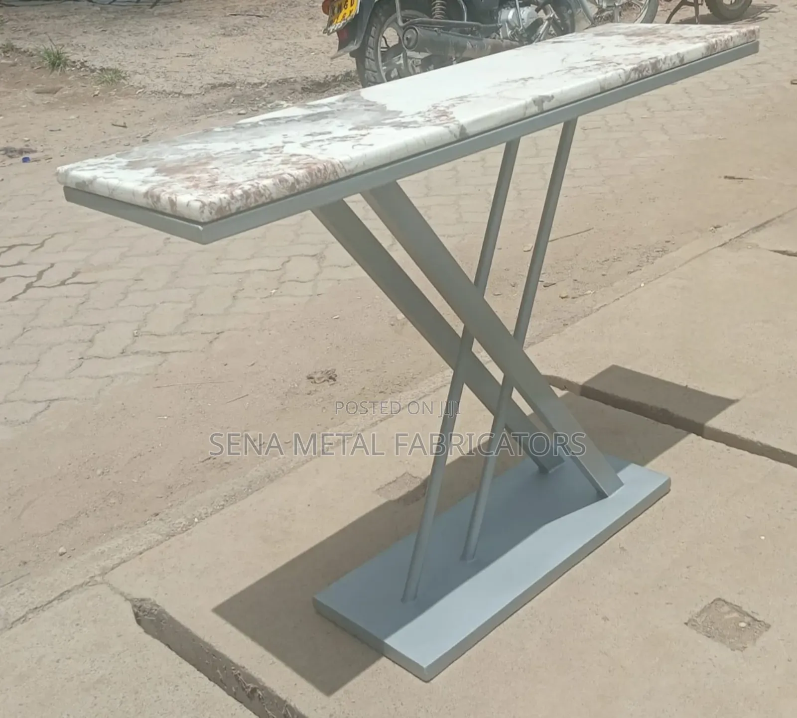 Modern Console Table With Gray Frame