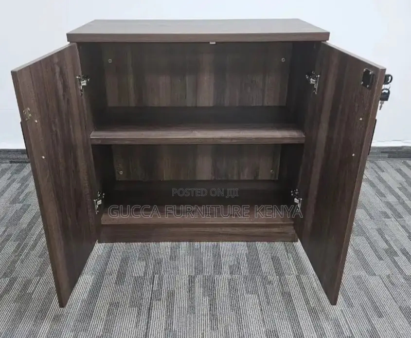 Cabinets: 2-Door Wooden Credenza for Office Home