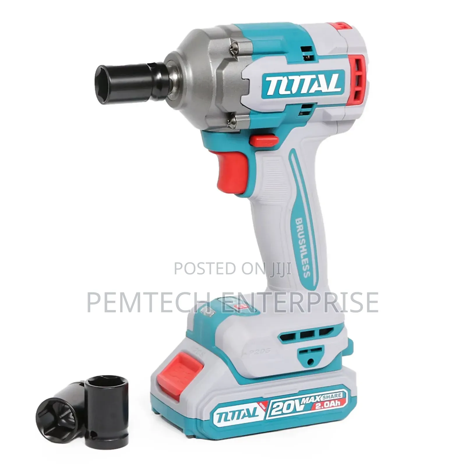 Total Li-Ion 20v Impact Wrench (With 2 X Batteries Charger