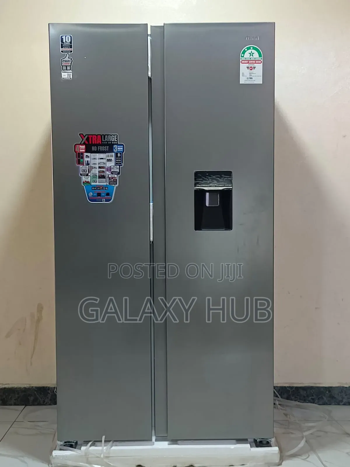 Mika Fridge 595l 2 Door Side by Side,.