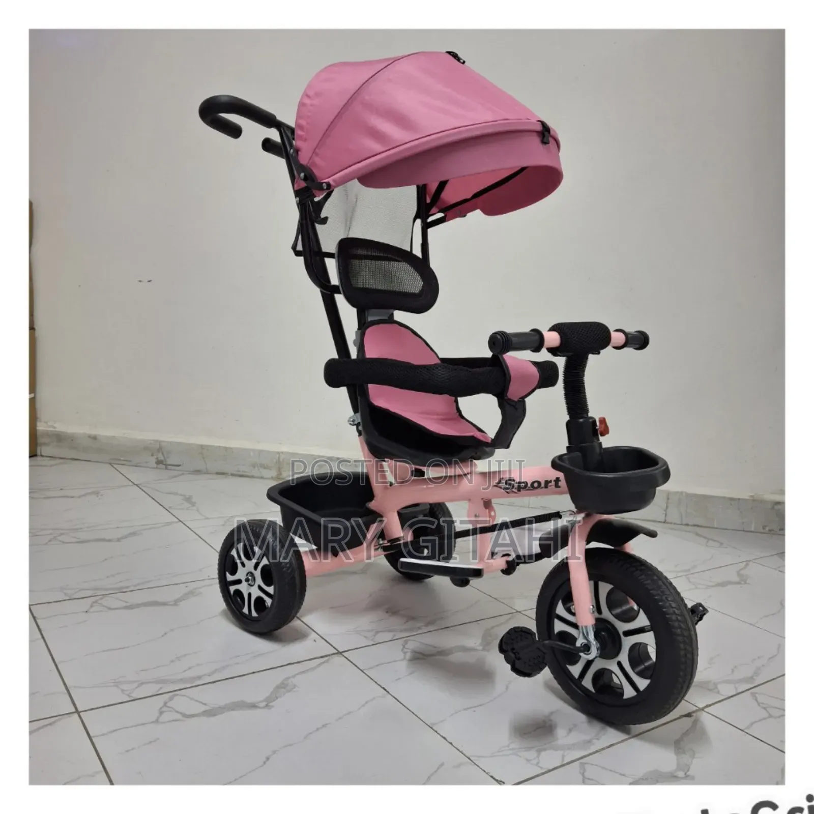New Push Handle Tricycle With Canopy