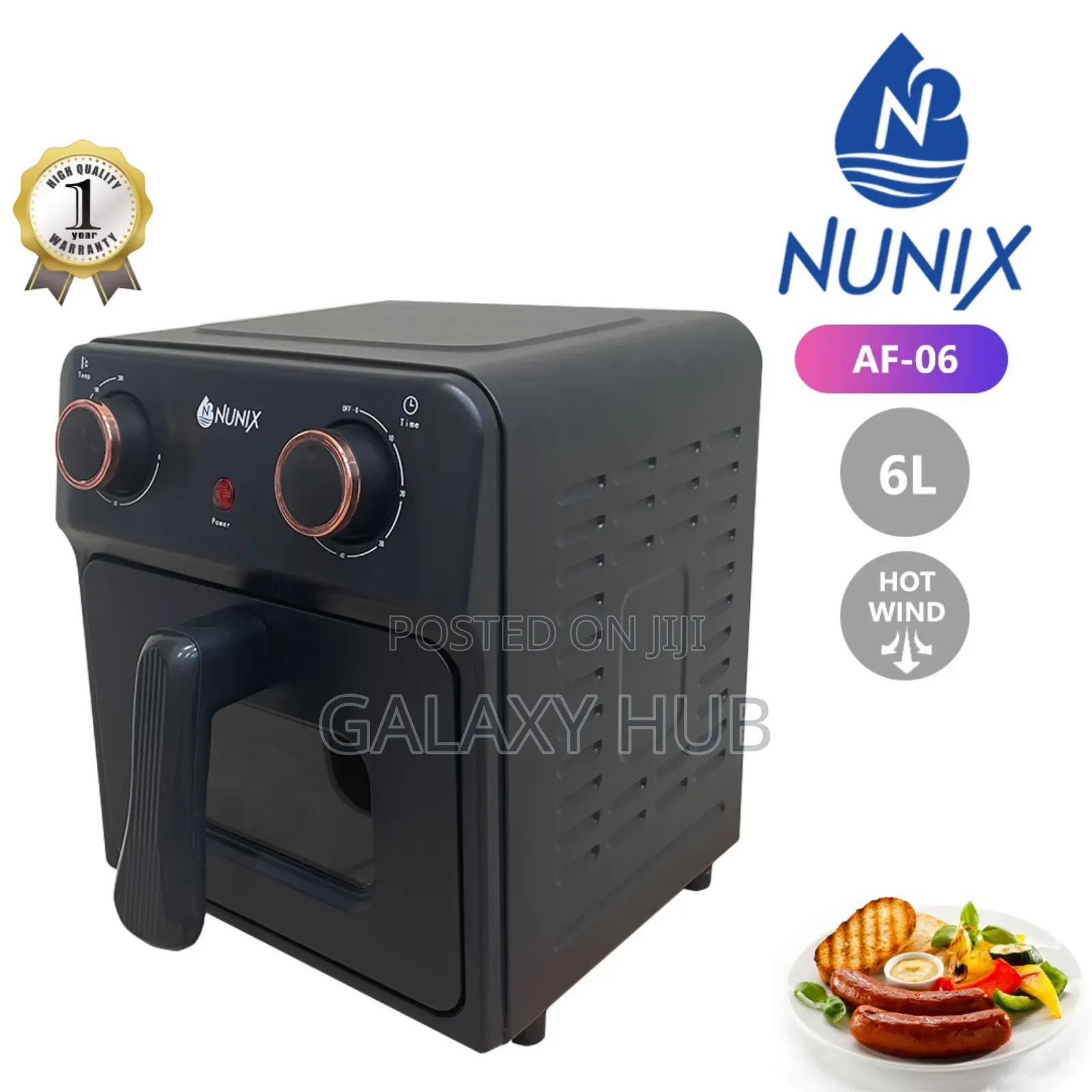 6 Litres Nunix Airfryer