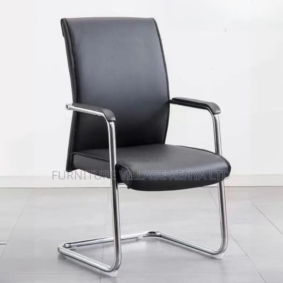 Office Chair With Armrest; Executive Leather Visitor Chair