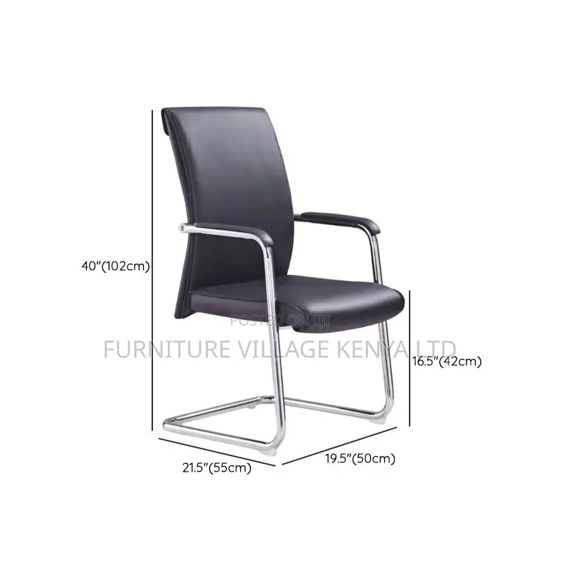 Office Chair With Armrest; Executive Leather Visitor Chair