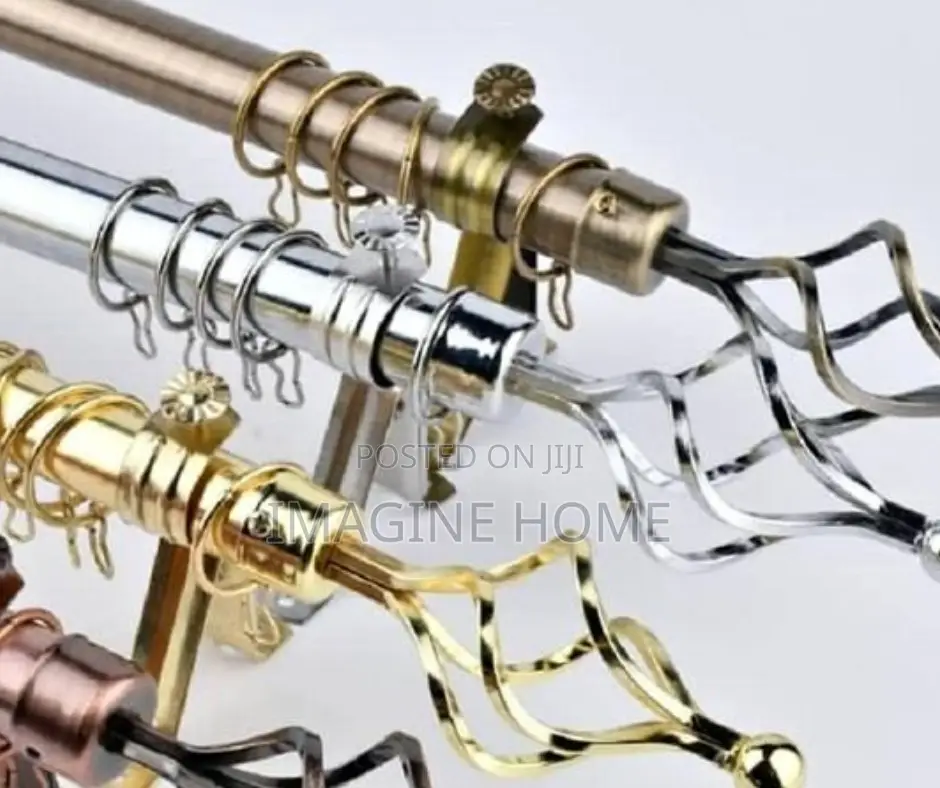 Silver Color Curtain Rods