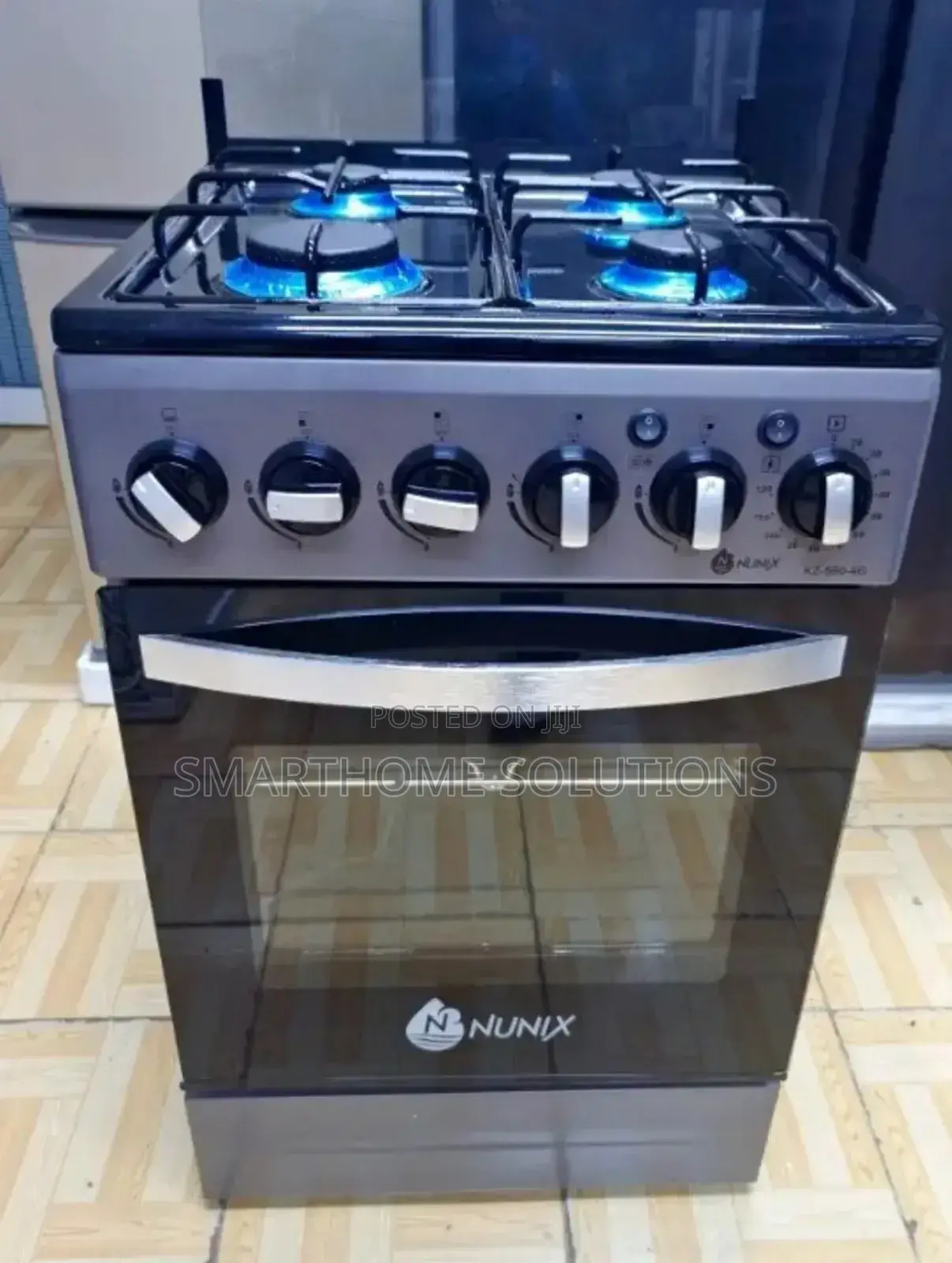 Nunix Silver 50*55 All Gas Auto Ignition Oven Cooker