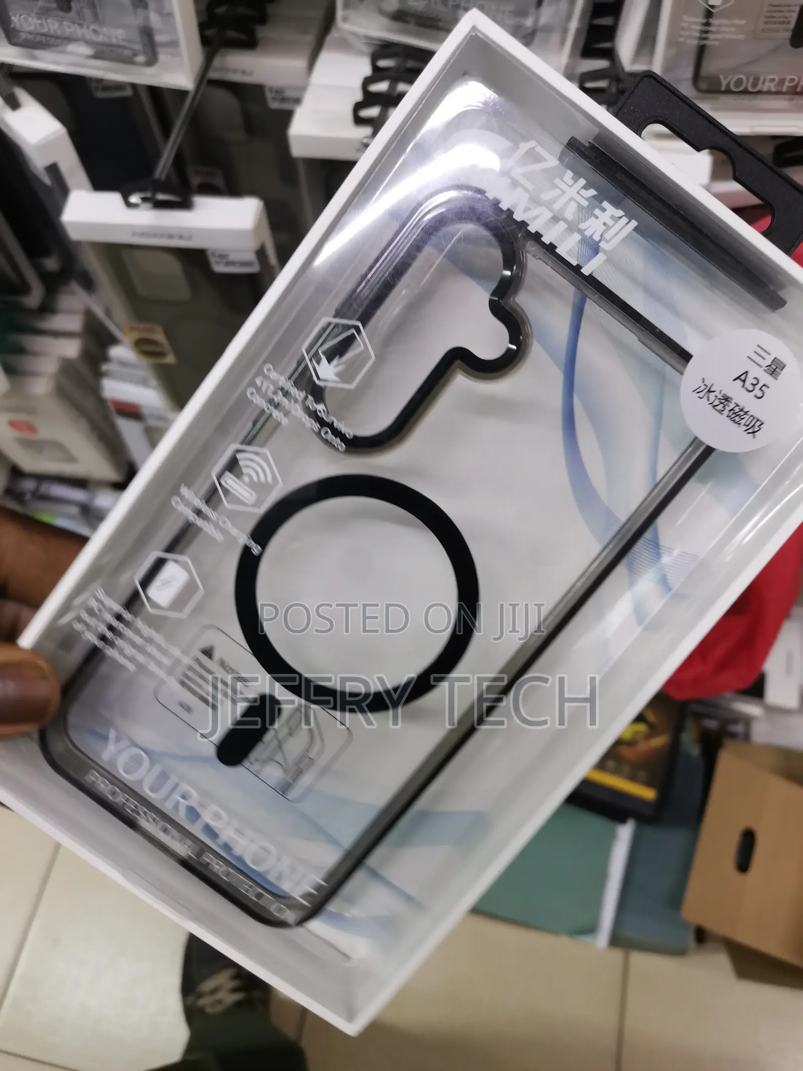 Yamili Galaxy A35 Clear Back Cover With Black Boarders