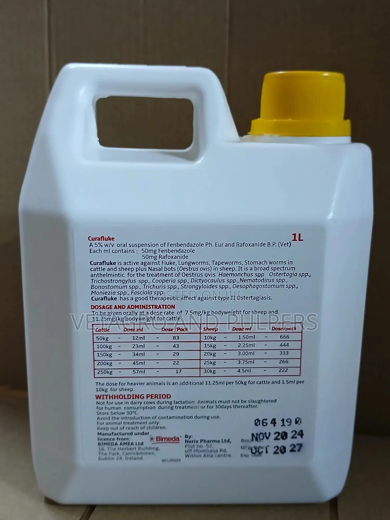 Curafluke (Fenbendazole 5%w/v / Rafoxanide