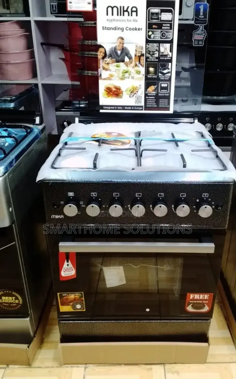 Mika Marble Standing Cooker Oven 3+1 Electric Gas Mika