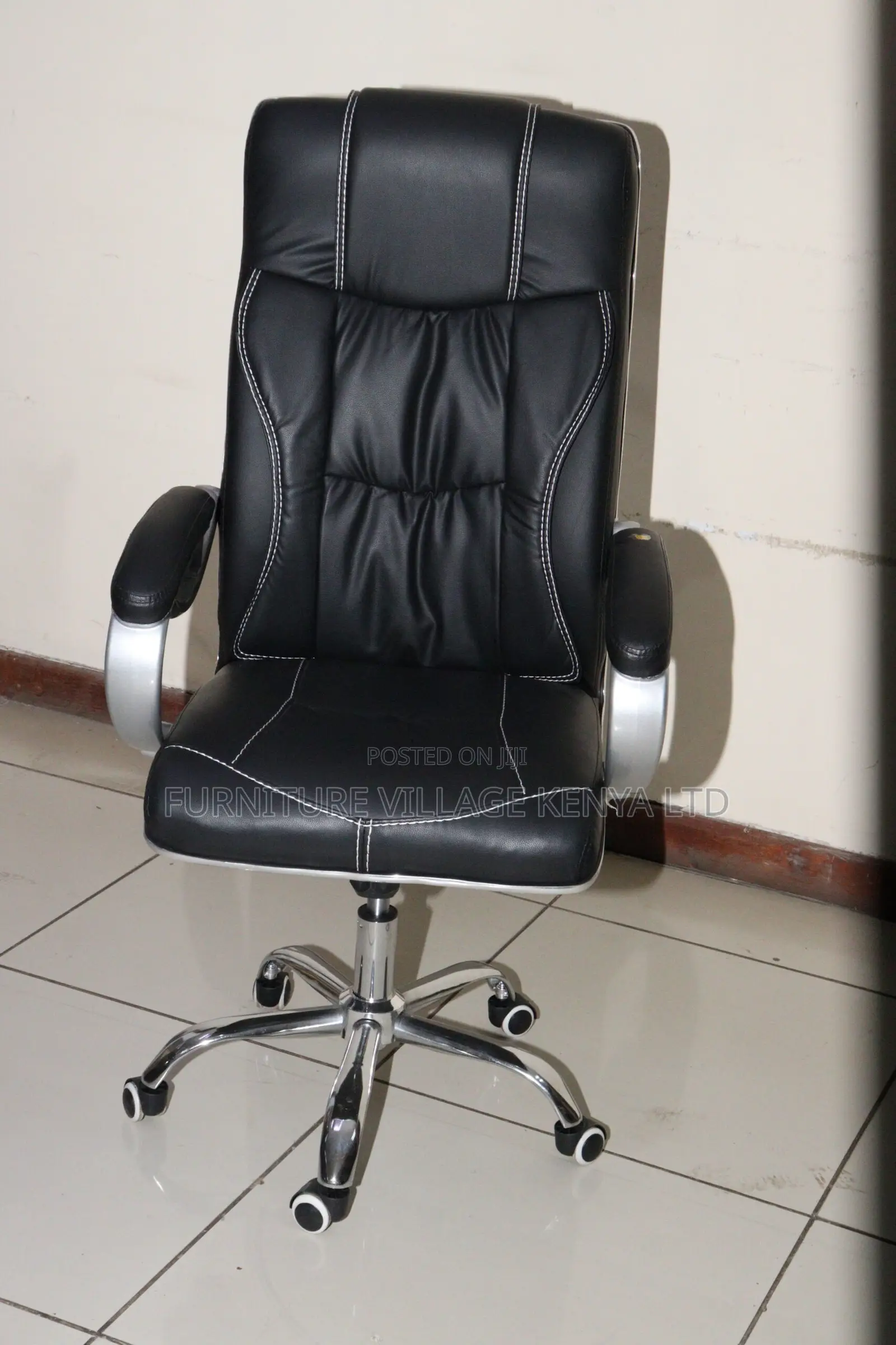 Executive Office Seat; High-Back Leather Chair