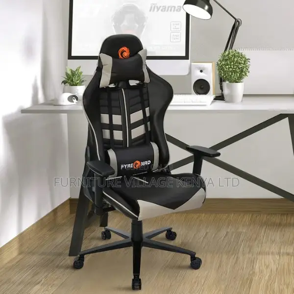Office Chairs: Black Recliner Gamer Chair Swivel Leather