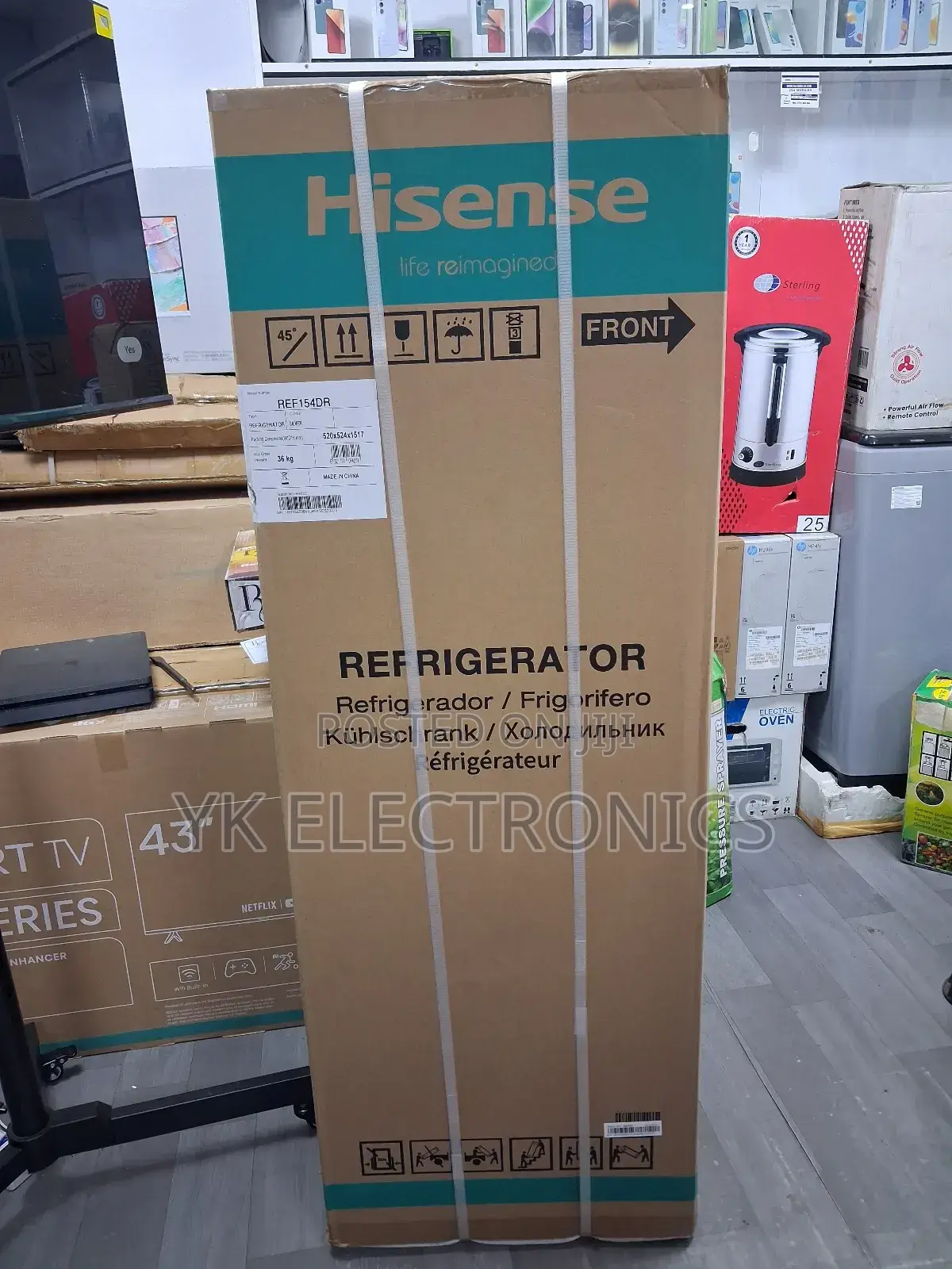 Hisense Double Door Fridge 154l Ref154dr(Silver)