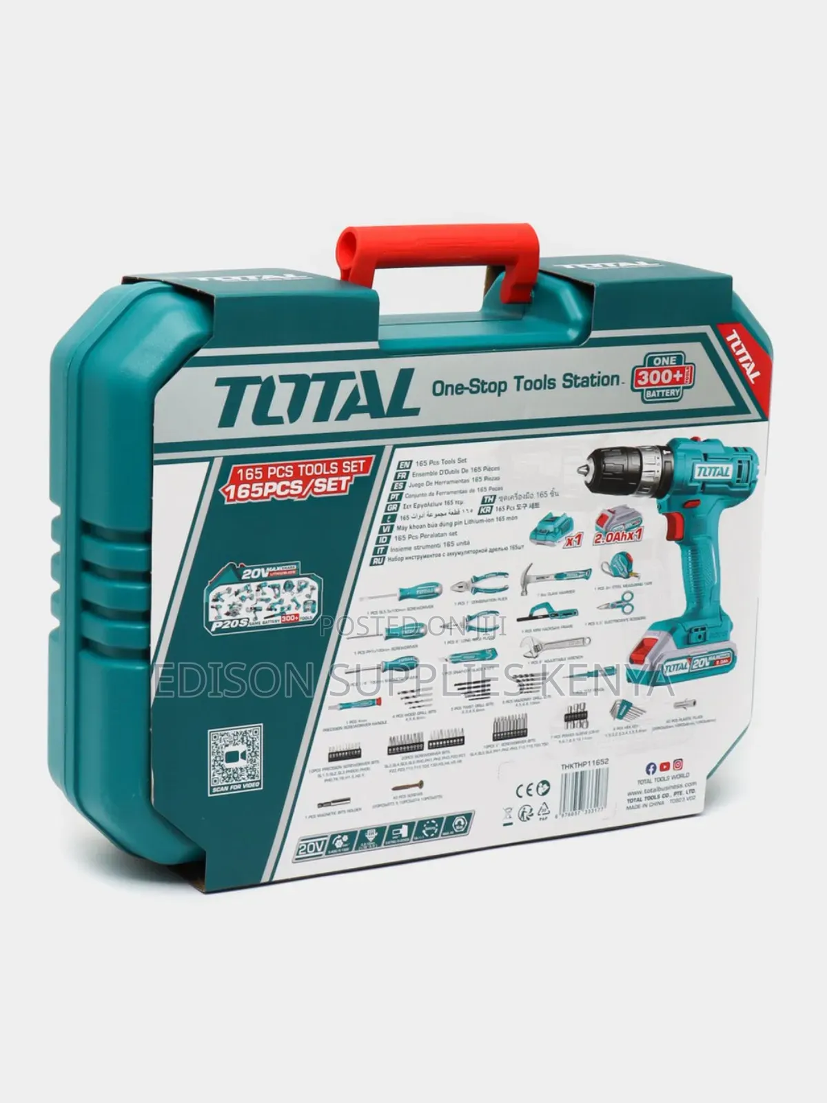 Total Cordless Drill Tools Set 165pcs Toolset Tool Boxes