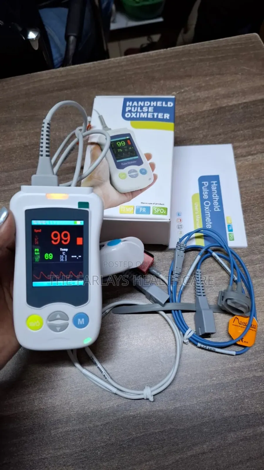 Handheld Pulse Oximeter 3probes Inclusive