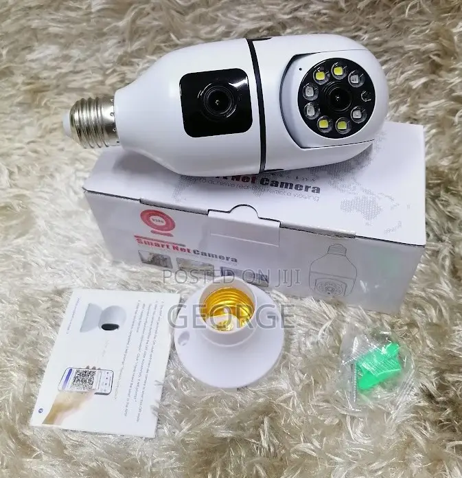 -V380 Pro Dual Lens Smart Wifi Dual Lens Bulb PTZ Camera