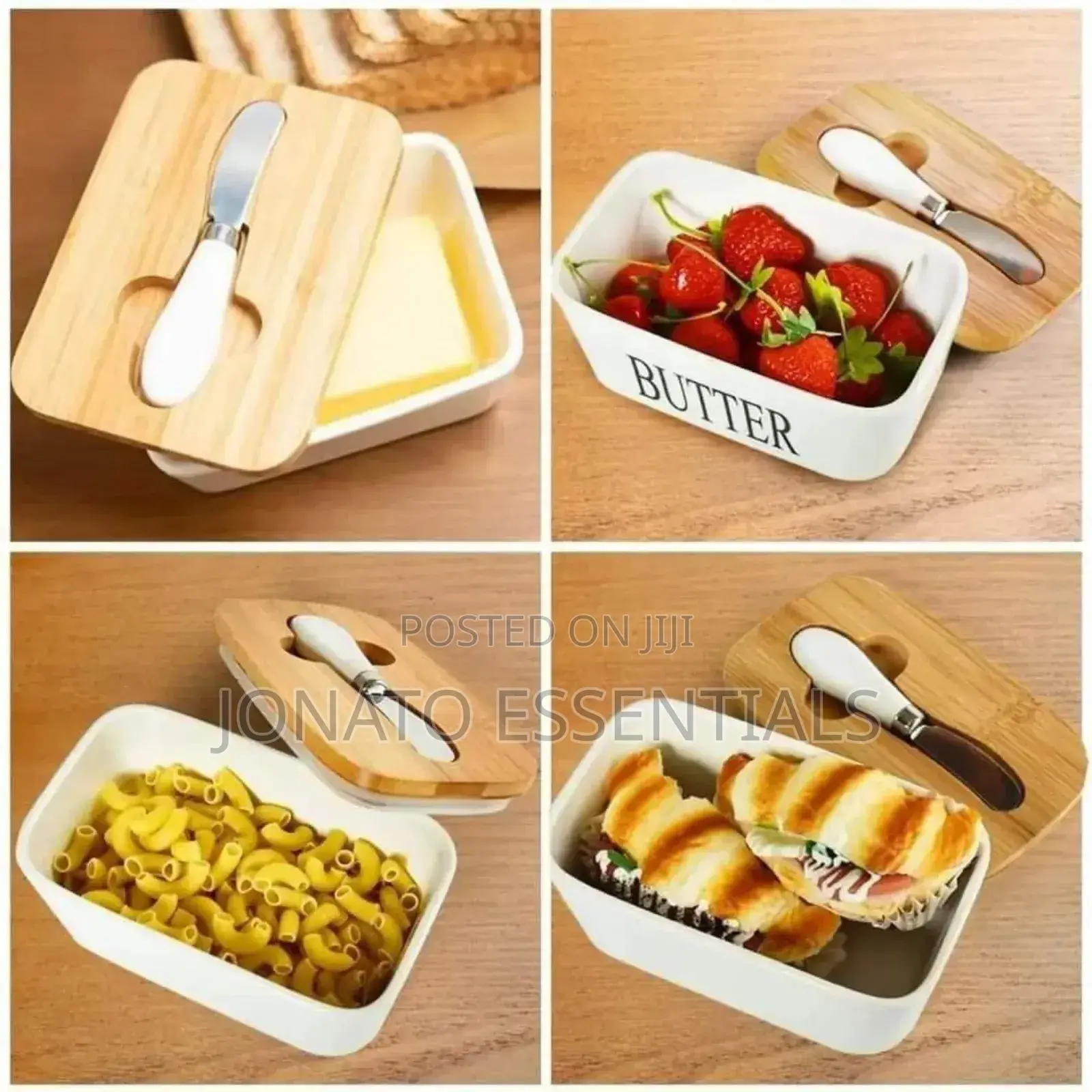 Butter Dish and Storage Box With a Butter Knife