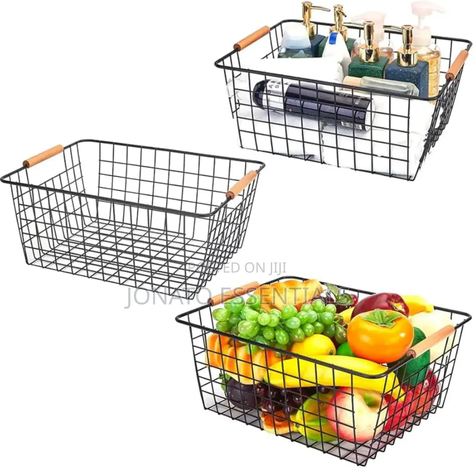 Wrought Iron Mesh Storage Basket