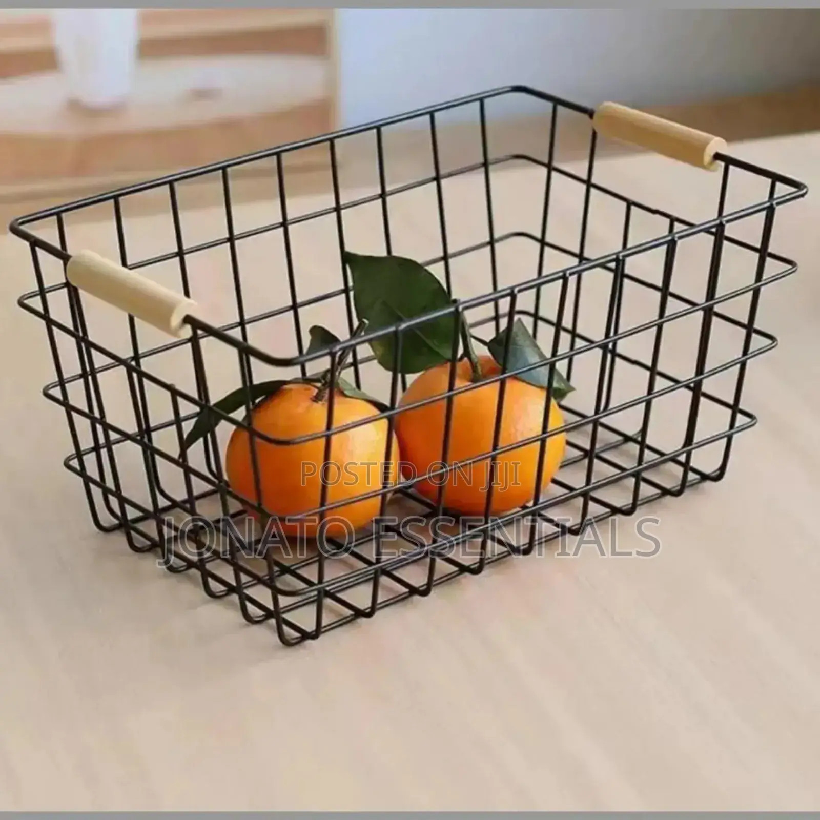Wrought Iron Mesh Storage Basket