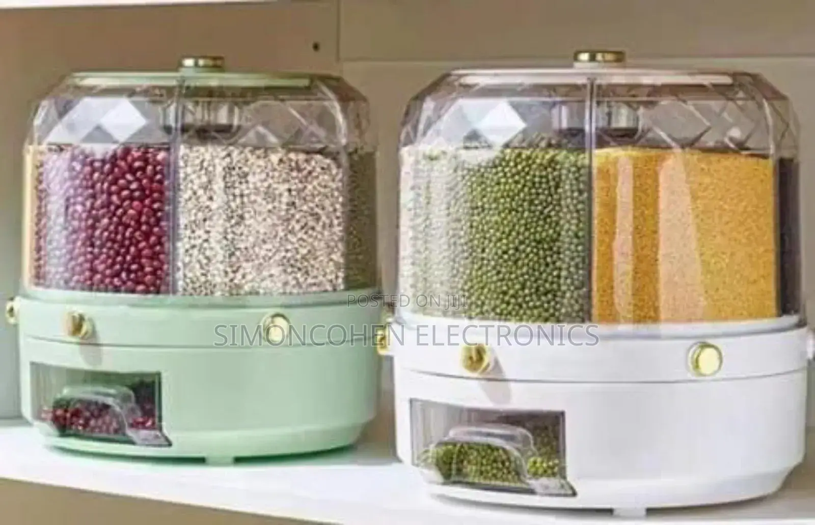 Rotating 6 Compartments Cereal Dispenser