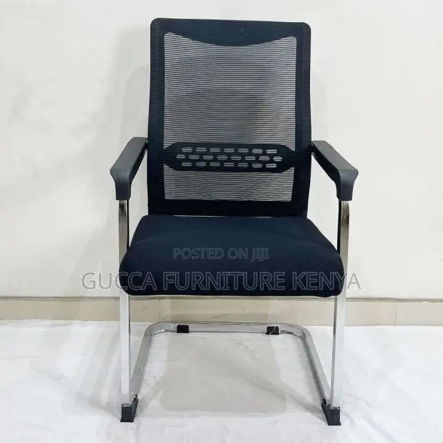 Office Chairs: Kneeling Back Mesh Office Guest Chair
