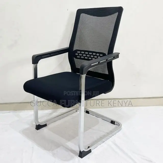 Office Chairs: Kneeling Back Mesh Office Guest Chair