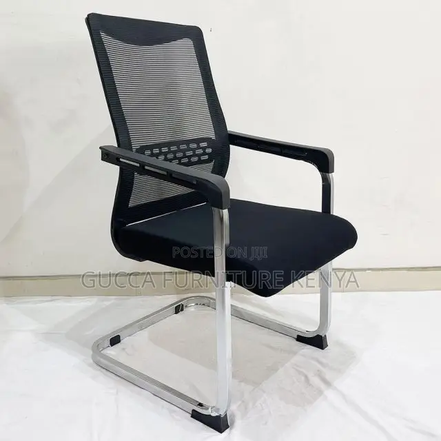 Office Chairs: Kneeling Back Mesh Office Guest Chair