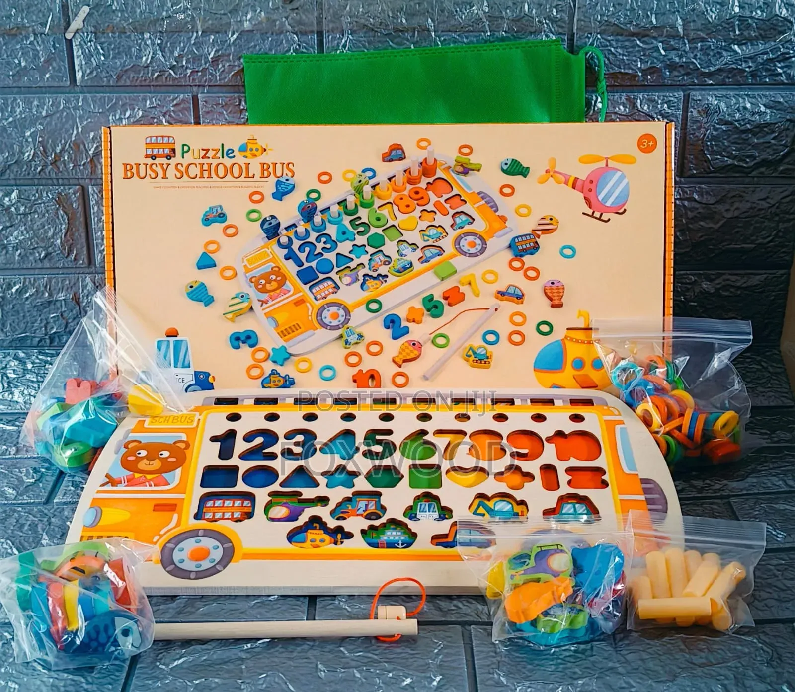 Busy School Bus Puzzle Toy