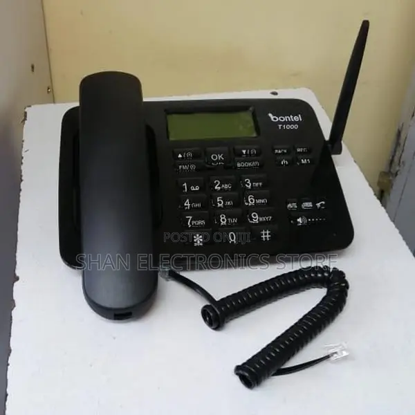 Genuine ;Wireless Landline Desktop Phone (Dual Sim) -- Black