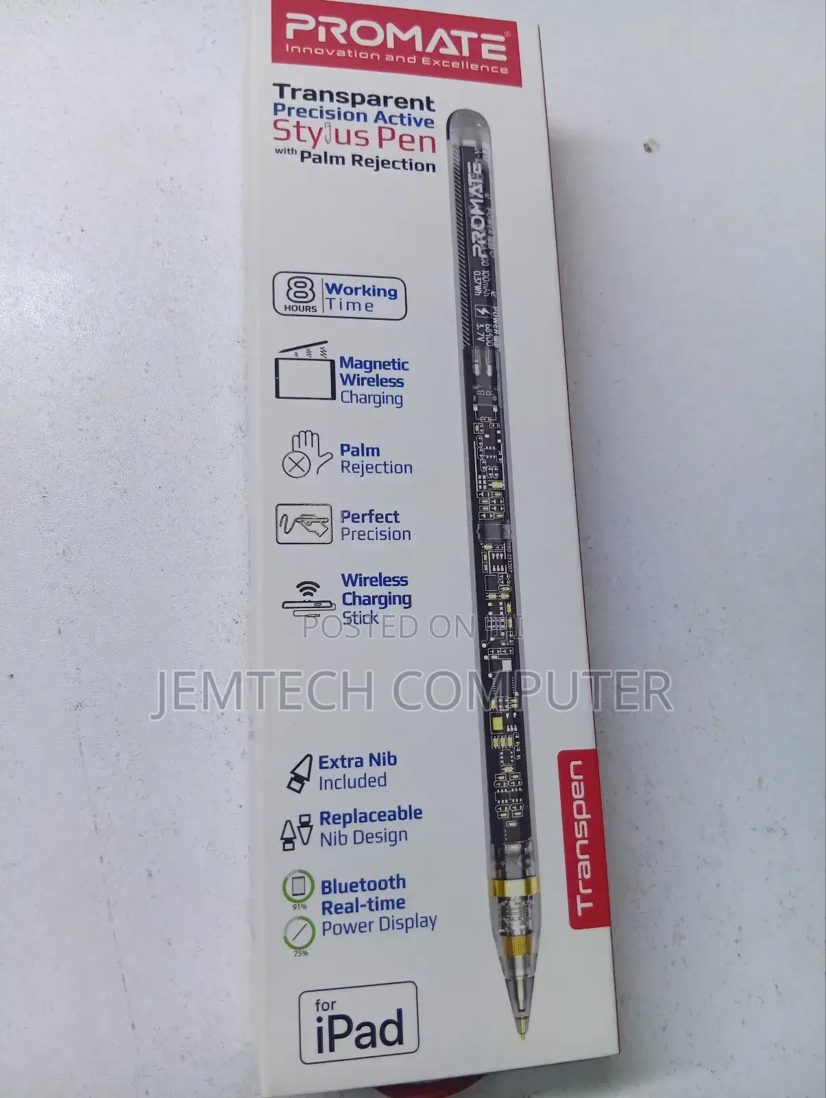 Transparent Precision Active Stylus Pen With Palm Rejection