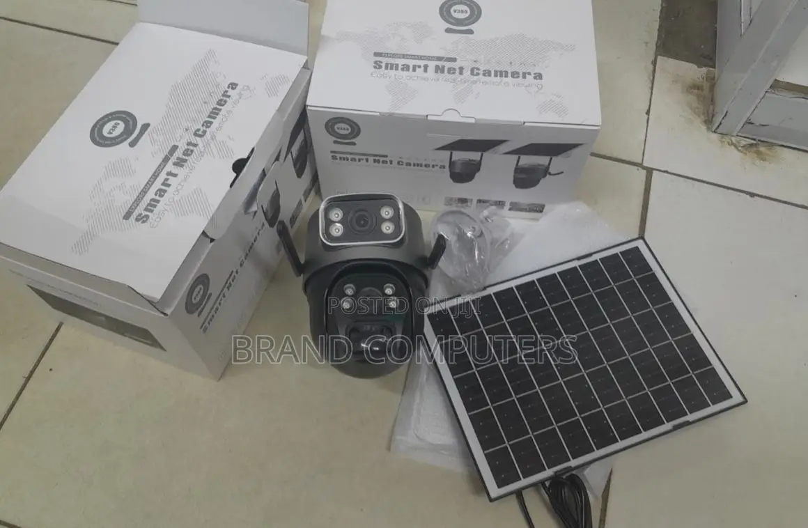Smart V380 Dual Lens Wifi Solar Security Camera Outdoor