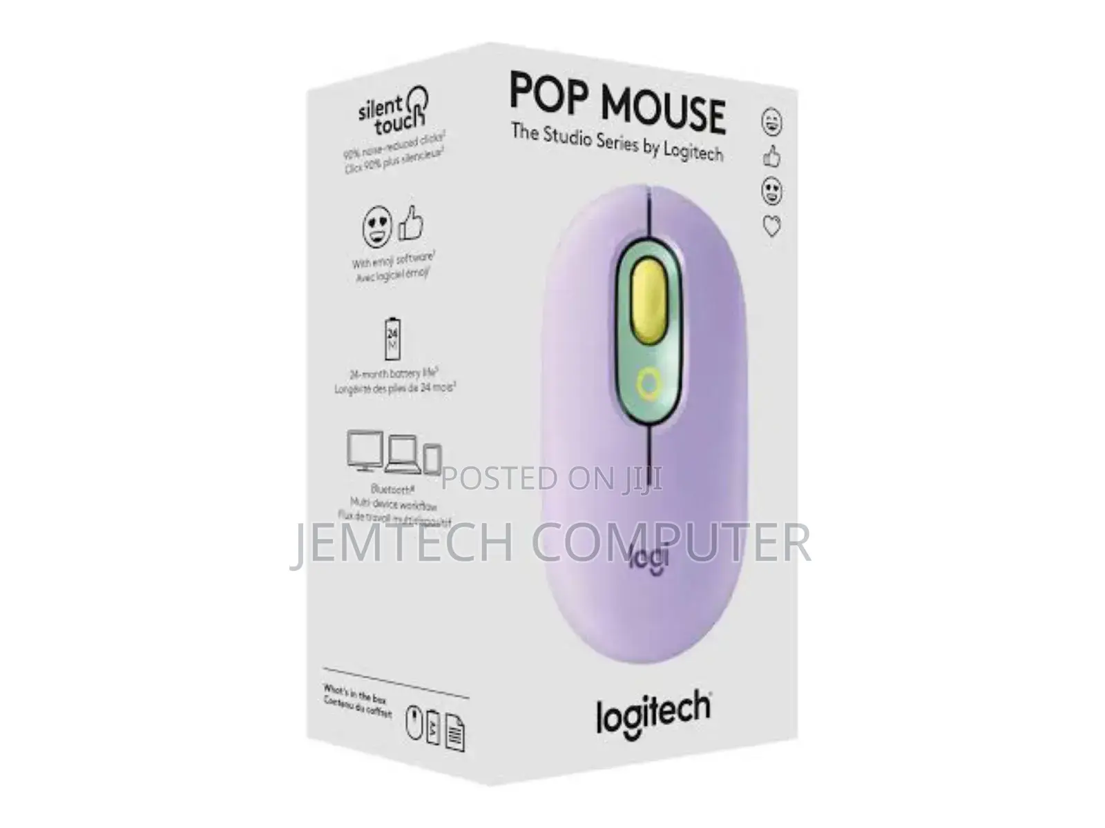 Logitech Wireless Pop Mouse With Customizable Emoji