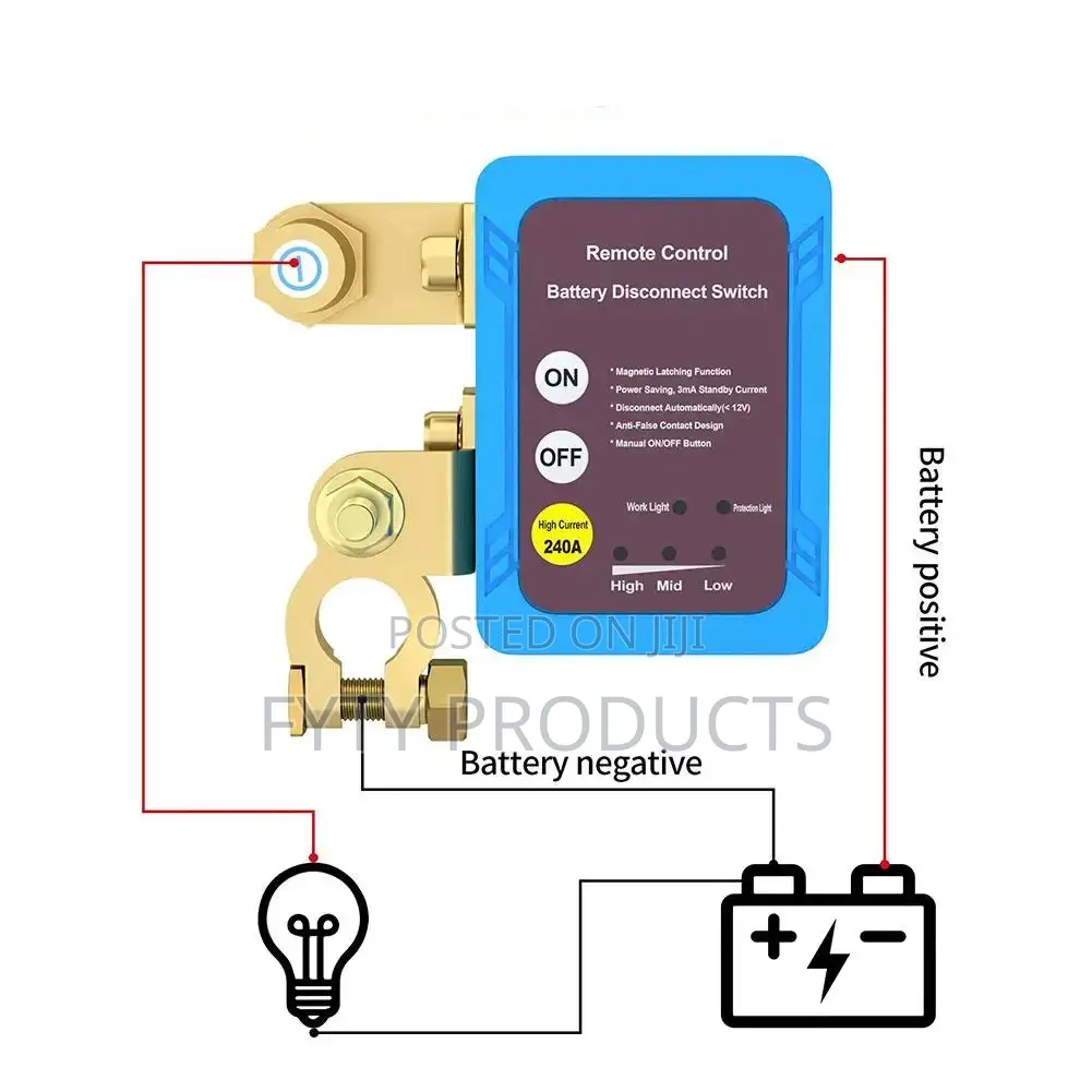 Car Battery Kill Switch Anti Theft, Automatic Cut/Shut Off