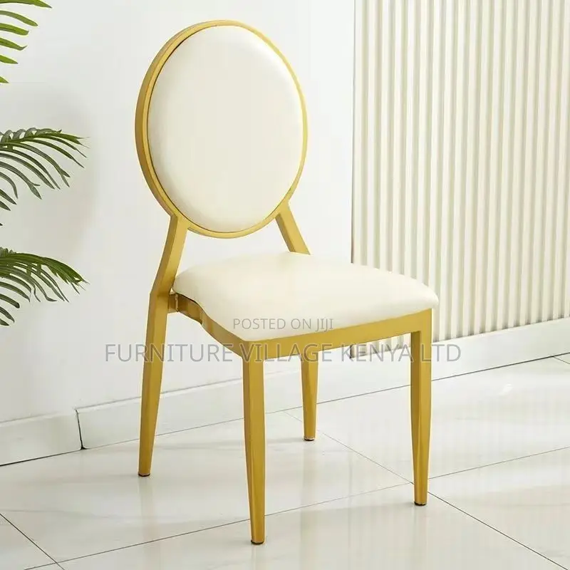 Office Chairs: Gold Chrome Banquet Office Conference Chair