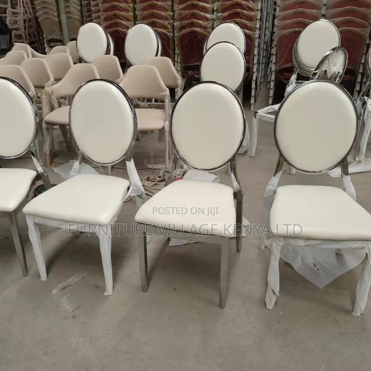 Office Chairs: Gold Chrome Banquet Office Conference Chair