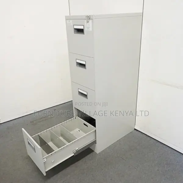 Cabinets: Four-Compartment Office Imported Cabinet