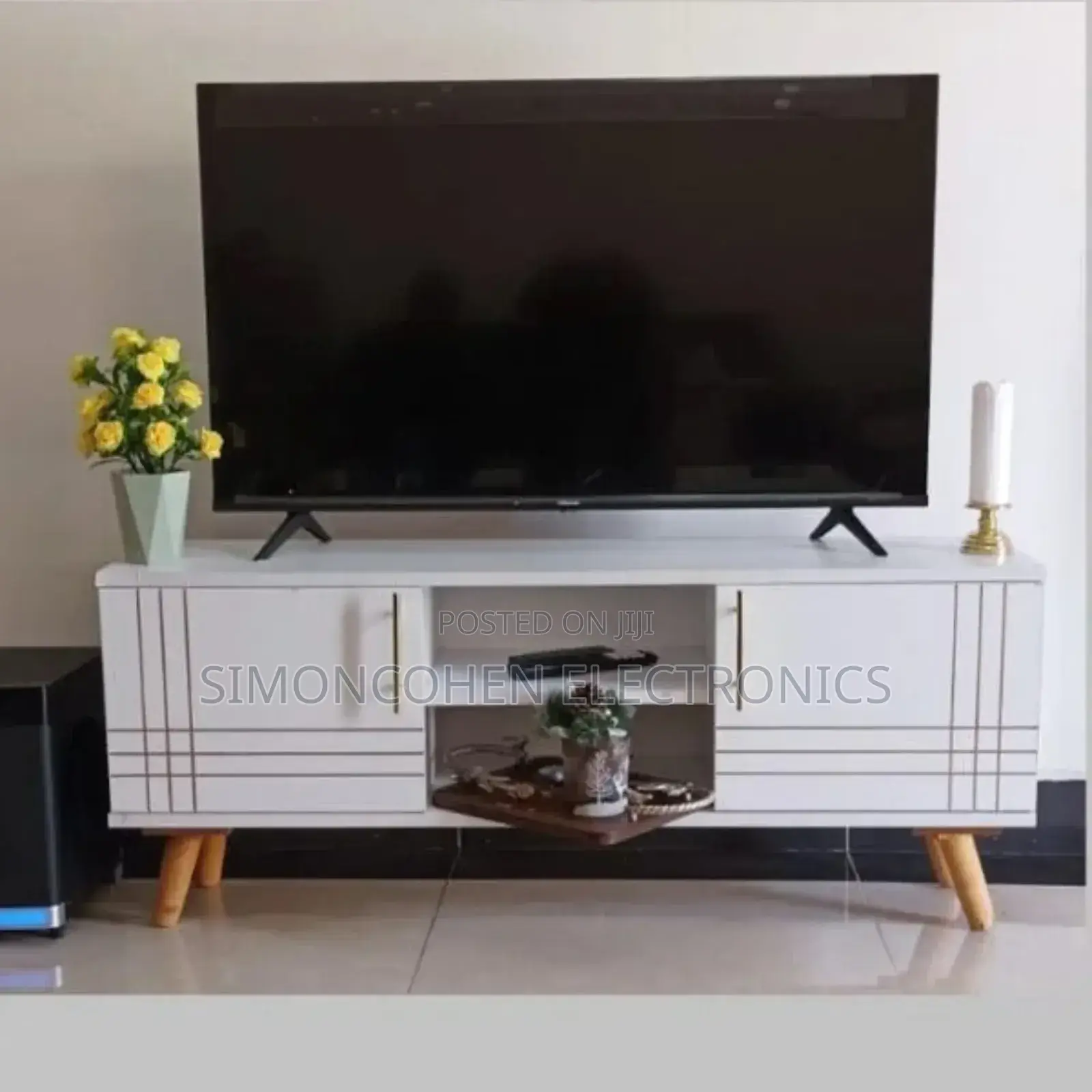 Sydney Modern Wooden Tv Stand 4ft White
