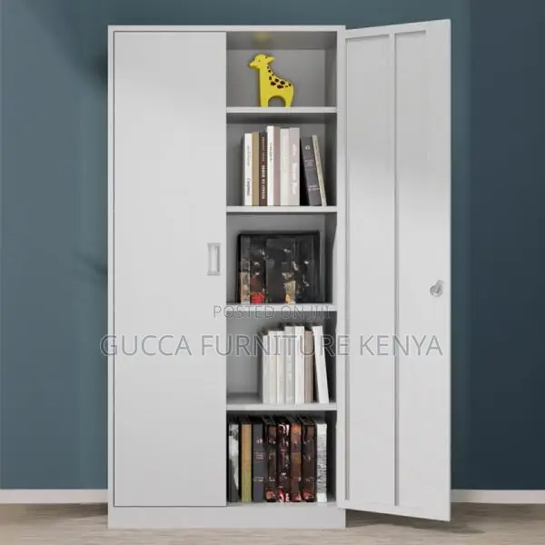 Cabinets:Heavy-Duty Office Locker Unit 2-Door Steel