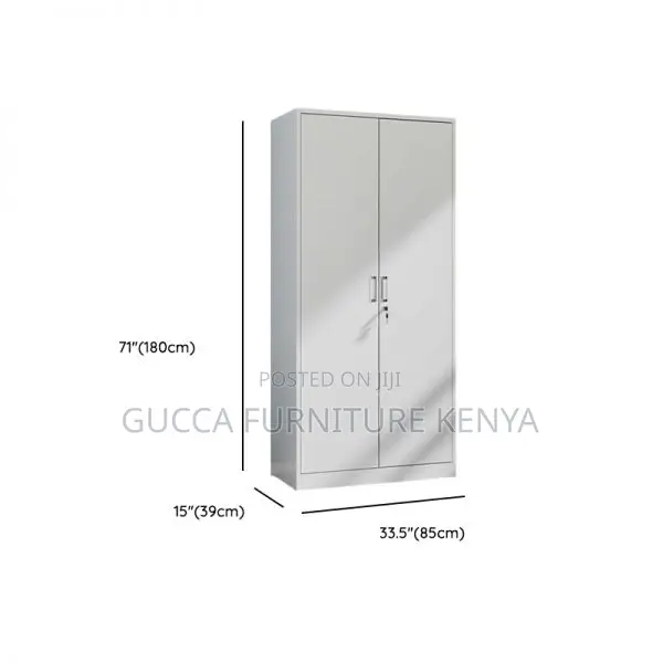 Cabinets:Heavy-Duty Office Locker Unit 2-Door Steel