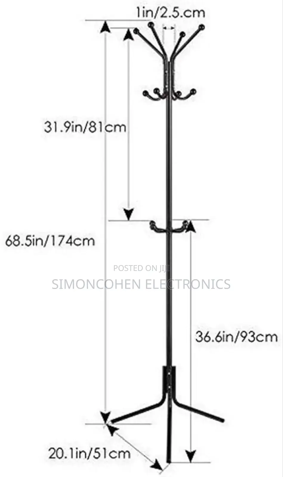 Heavy Duty Metallic Coat Hanger Stand