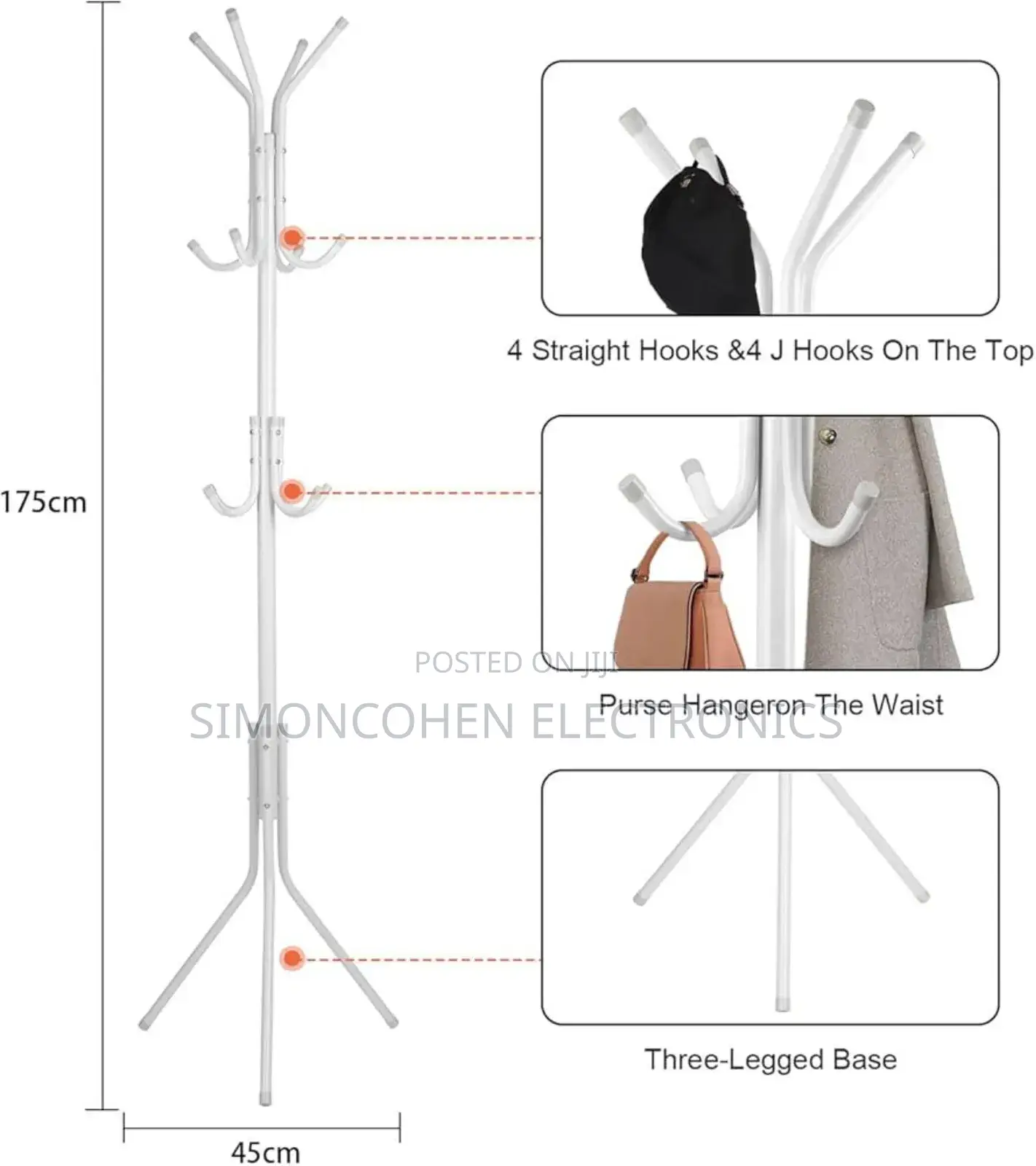 Heavy Duty Metallic Coat Hanger Stand