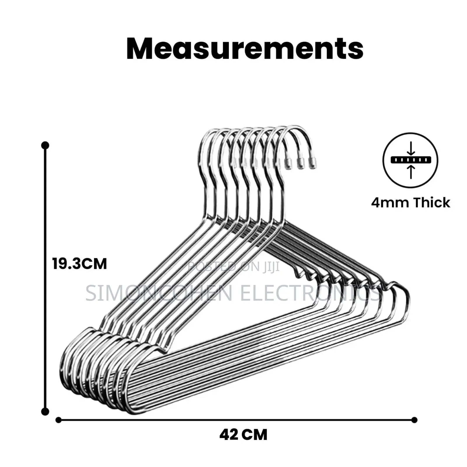 10pcs Pack Stainless Steel Hangers