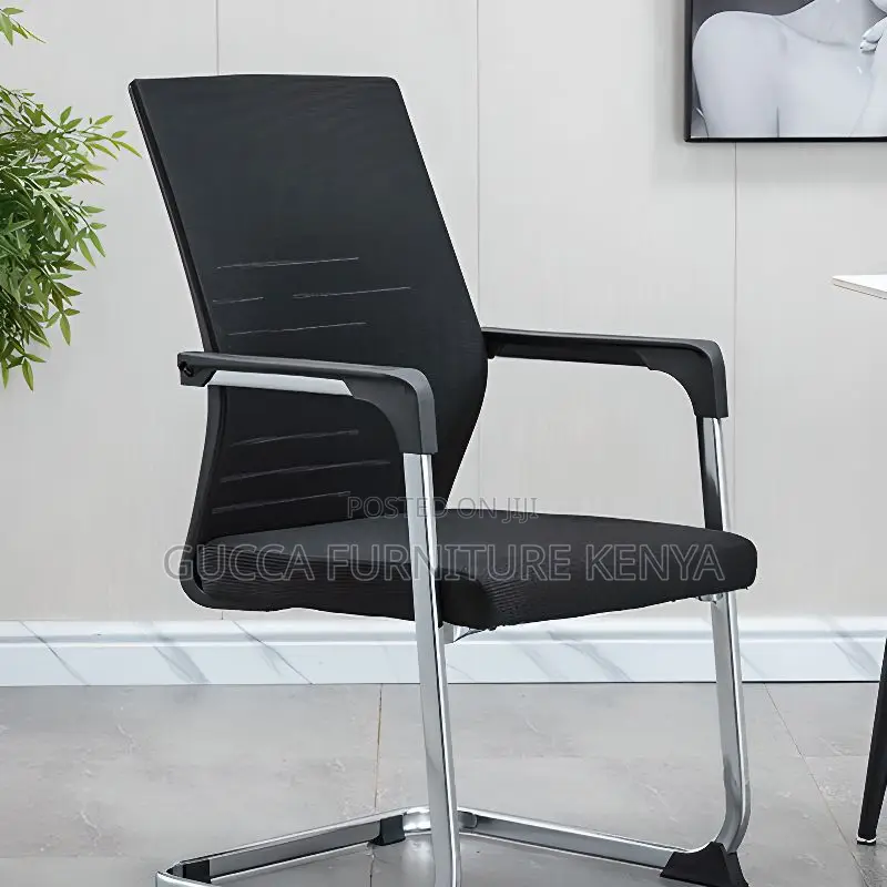 Office Chairs:Fixed Grey Mesh Executive Office Chair